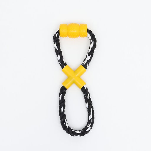 Игрушка канатная Восьмёрка с леденцом, до 27 см, до 120 г, чёрно-жёлтая серия - Пижон фото 2