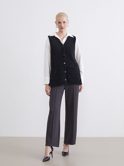 V Yaka Kad?n Triko Yelek