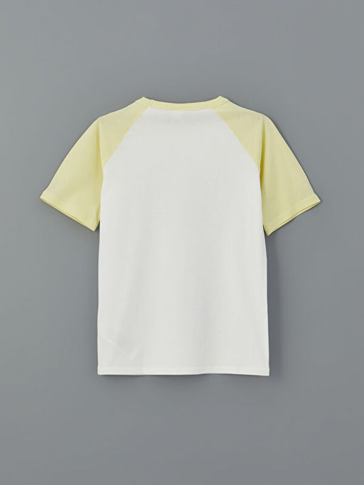 Bisiklet Yaka Bask?l? Erkek ?ocuk Ti??rt