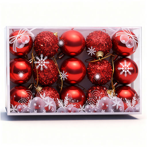 Набор новогодних украшений "Волшебный Новый год" (15шт х 4см)