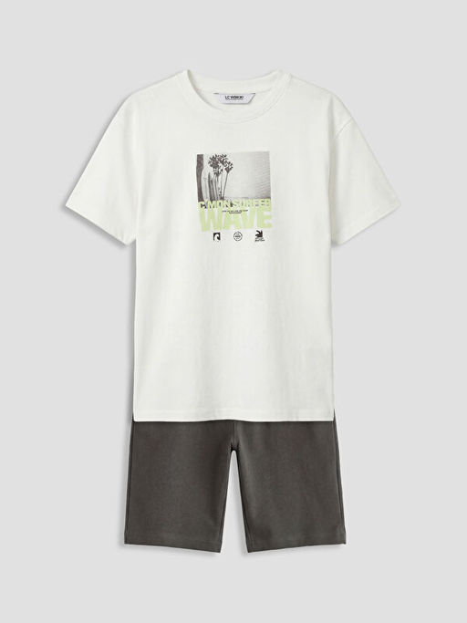 Bask?l? Erkek ?ocuk Ti??rt ve ?ort