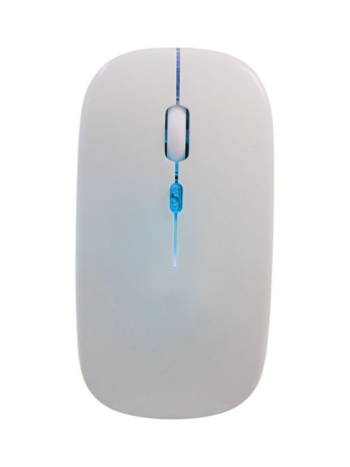 Мышь MB-2.4 беспроводная, оптическая, подсветка, 800-1600 dpi, USB, Bluetooth, белая