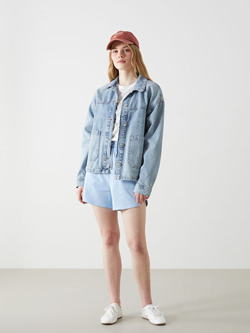Oversize Kad?n Jean G?mlek Ceket