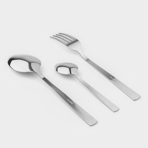 Набор столовый «Аппетит», 18 предметов, толщина 2 мм, картонная коробка, цвет серебряный