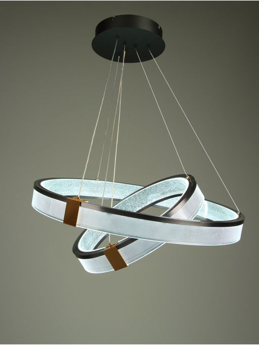 Люстра Emma 168 Вт LED 3000-6000К черный/кофе/золото Ø40+60×100 см