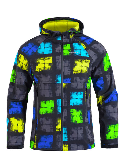 Ветровка спортивная мужская с капюшоном softshell желтого цвета 9563J - Mtforce фото 21