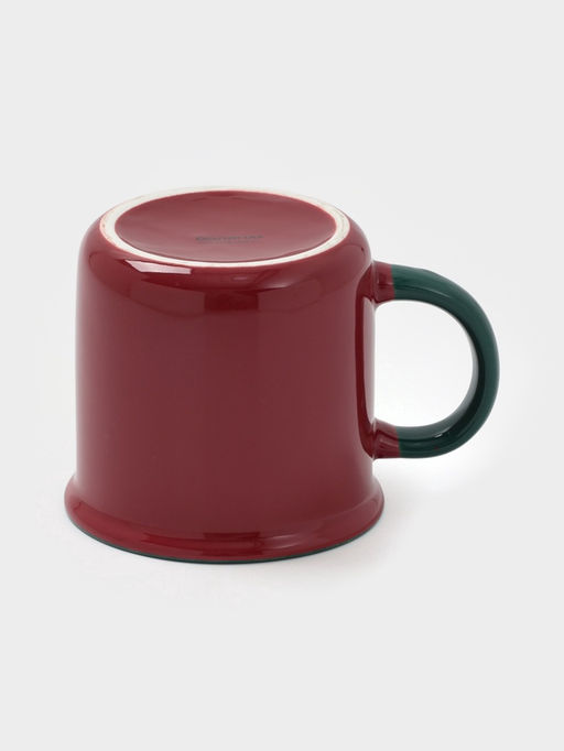 Кружка Доляна «Новогодние традиции», 420 мл, фарфор, бордовая