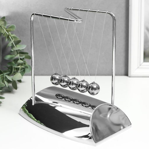 Маятник настольный антистресс «Шары Ньютона. Колыбель техно», хром, 19×19×10 см