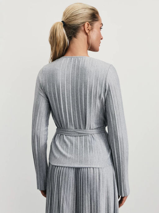 Кардиган с плиссировкой на завязках / Zarina фото 5