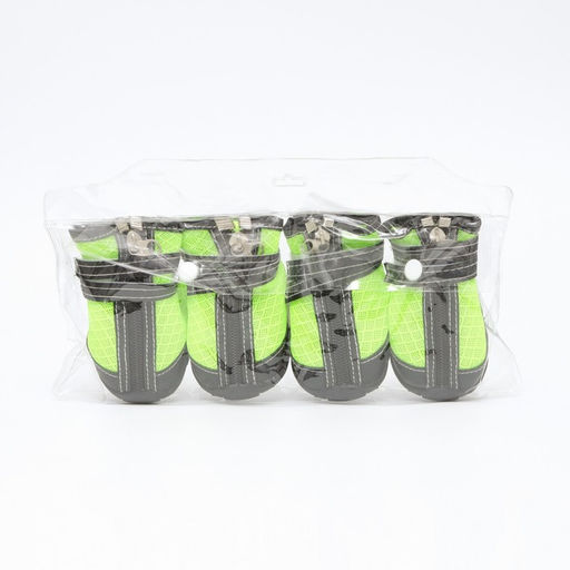 Ботинки высокие для больших собак, набор 4 шт, размер S (подошва 8х 5,7см), чёрно-салатовые 977641 - Simaland фото 13