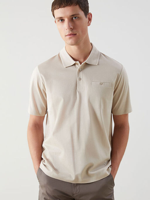 Polo Yaka Merserize G?r?n?ml? Erkek Ti??rt
