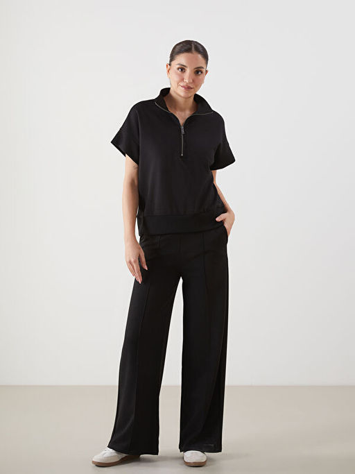 Dik Yaka Oversize Kad?n Ti??rt