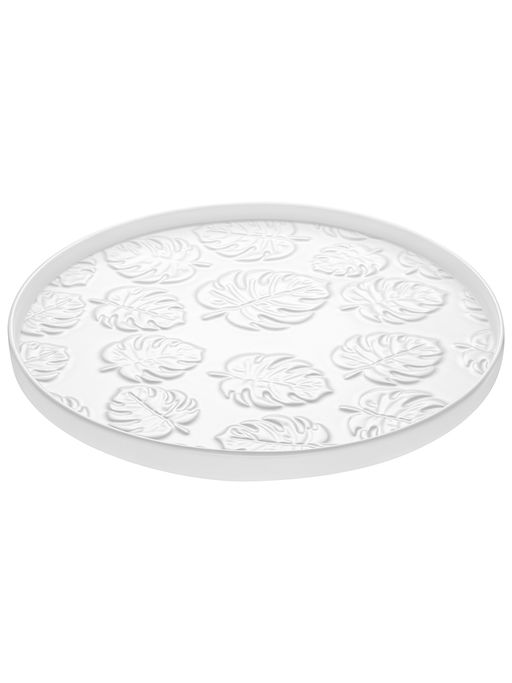 Блюдо-поднос 21*21*1,8 см "Тропики" с бортиком, фарфор