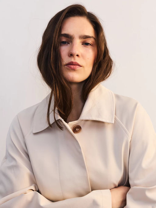 Плащ с кожаным воротником и ремнем ZR2604102217-60 / Zarina  фото 3