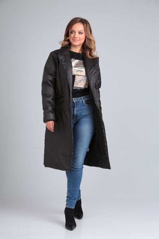 Пальто Modema 1039/1 черный  фото 2