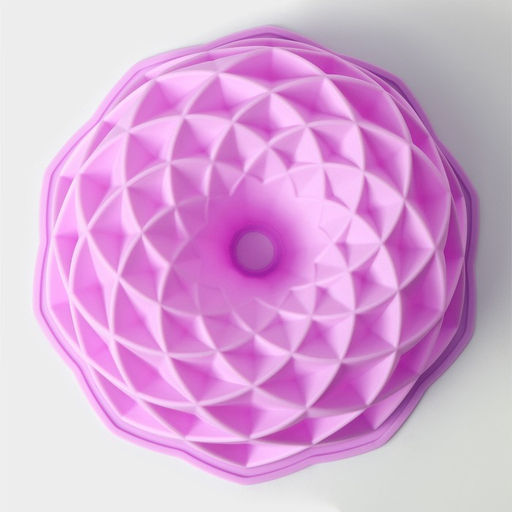 Форма для выпечки Доляна «Ромбовидная», силикон, d=23 см, внутренний d=21 см, розовая