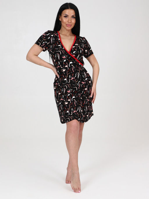 154 ЖЕНСКИЙ ХАЛАТ (Кошки) - А-дина фото 2