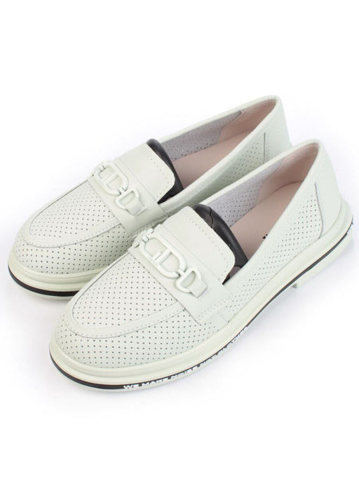 03-PDD170-6 LT. GREEN Лоферы женские (натуральная кожа)