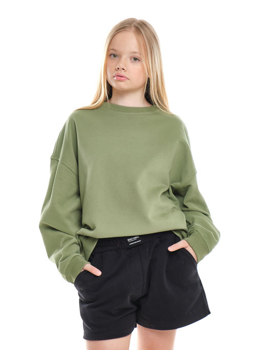 Свитшот базовый однотонный 22-7664 красный - Mini maxi фото 9