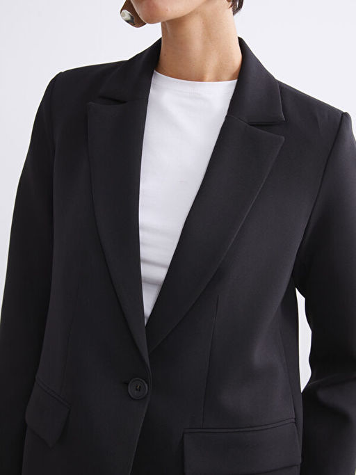 Krep Kad?n Blazer Ceket