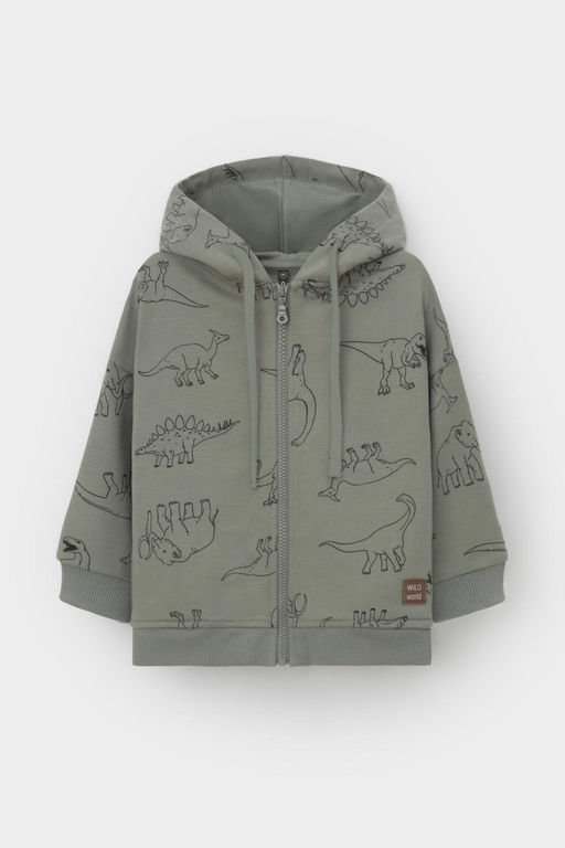 Crockid _ КР 302724/зеленый чай,динозавры к552 джемпер (толстовка) д/мал яс  фото 2