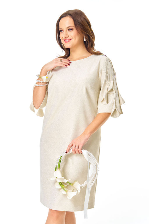 Платье Olga Style С990 беж  фото 8