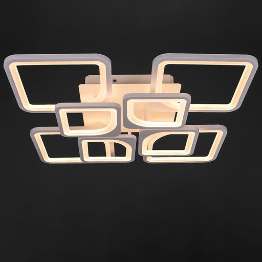Люстра с ПДУ 59112/8WT, LED, 240 Вт, 3000-6000К, диммер, белый, 55×55×10 см