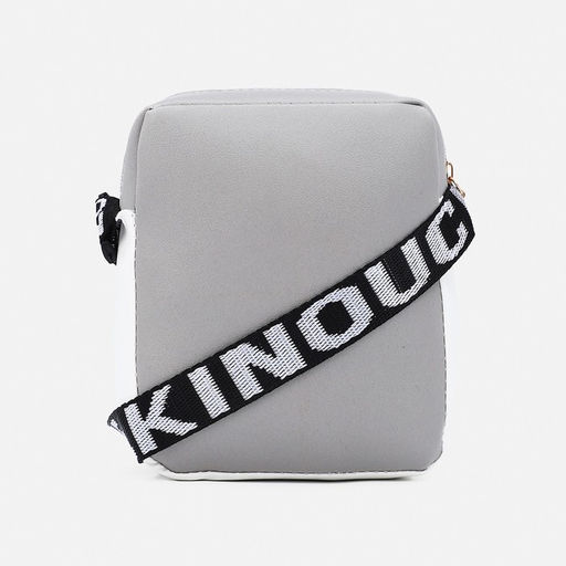 Сумка детская на длинном ремне, наружный карман, цвет серый - Simaland фото 2