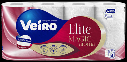 VEIRO т/бумага 4-сл. Elite EXTRA (8 рул.) AROMA MAGIC