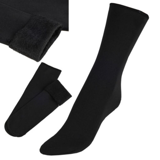 Носки женские р. 35-39 ТЕПЛЫЕ ФЛИС / ZS17 /уп 10/300/ ОДНА ПАРА (Черный)