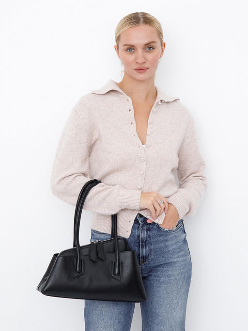 Сумка женская кожаная 6006L black Polina&Eiterou