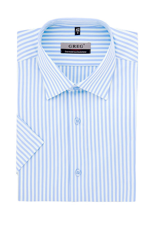 Сорочка мужская короткий рукав GREG Gb241/307/45/ZV STRETCH  фото 4