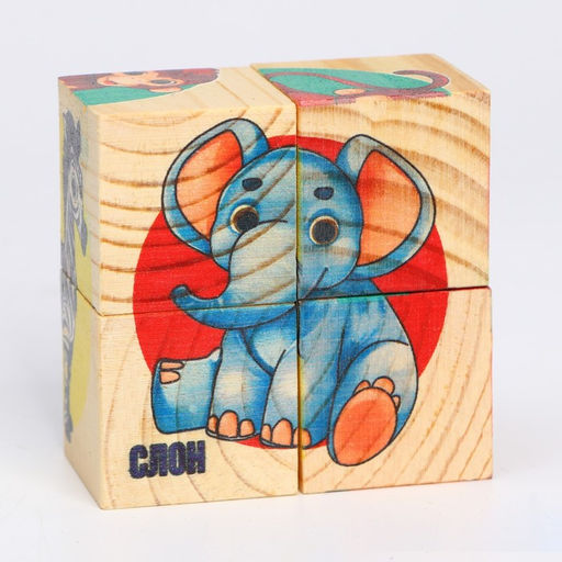 Кубики из натурального дерева Мир Африки - Лесная мастерская фото 6