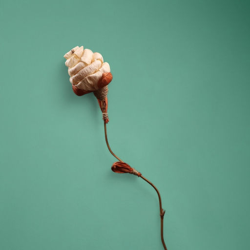 Сухоцвет на бамбуковом стебле, 150 см, белый