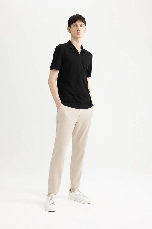 Modern Fit Basic Duz K?sa Kollu Polo Tisort - Defacto фото 6