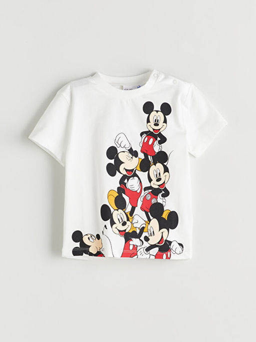 Mickey Mouse Bask?l? Erkek Bebek Pijama ?st?