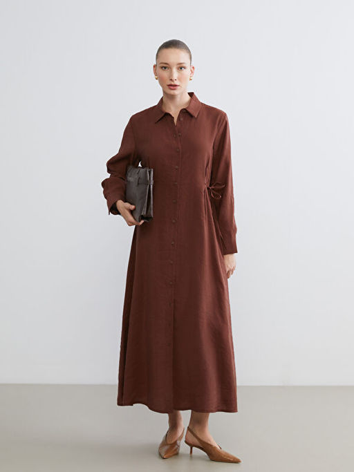 B?zg?l? Modal Kar???ml? G?mlek Elbise