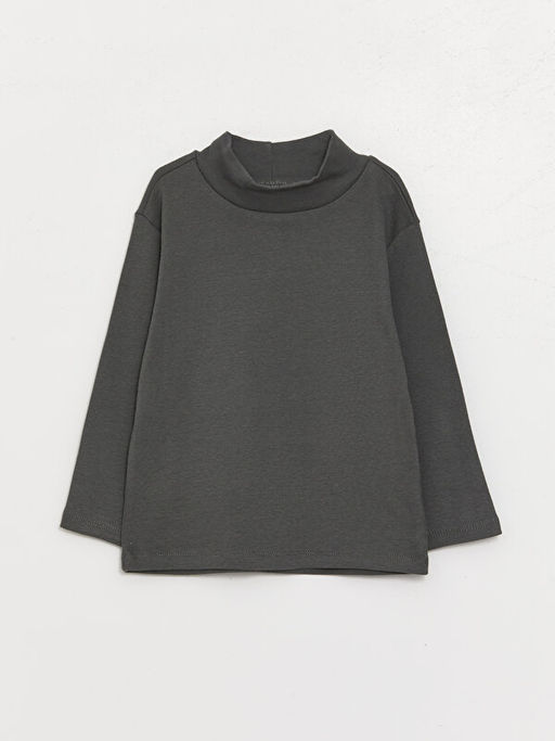 Bal?k?? Yaka Uzun Kollu Basic Erkek Bebek Ti??rt