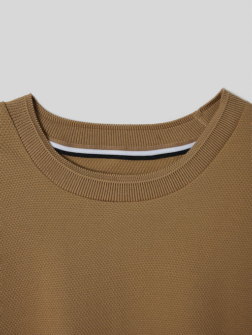 Футболка свободного силуэта мужская коричневая - Mark formelle фото 5