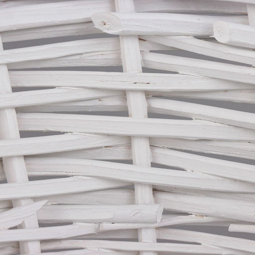 Корзина плетёная для хранения Raja, из лозы, с ручкой, белая, набор 3 шт.