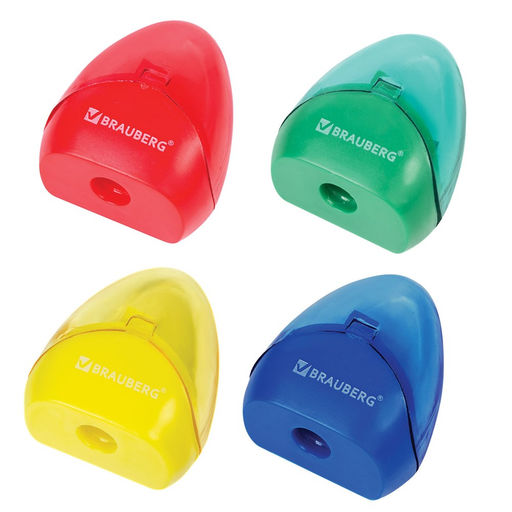Точилка Brauberg "Bell" с контейнером, 1 отверстие (226937) цвет в ассорт.