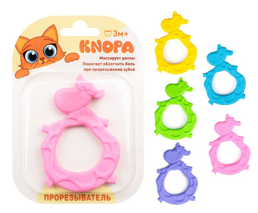 KNOPA. Прорезыватель "Коровка" арт.80107 /20 (Пластмастер)