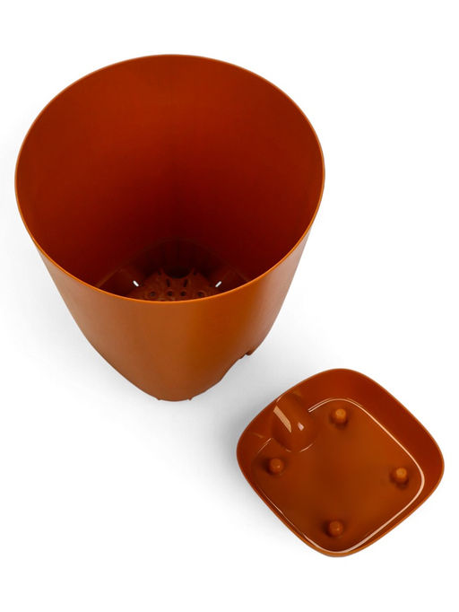 Горшок для цветов Гранд, 4 л, d=19 см, h=20 см, пластиковый, с прикорневым поливом, коричневый - Simaland фото 5