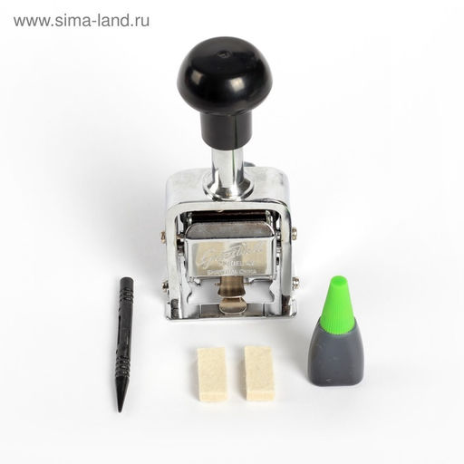 Нумератор 6 разрядный, металлический, автоматический - Simaland фото 3