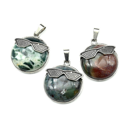 Подвеска Смайл 27мм с яшмой