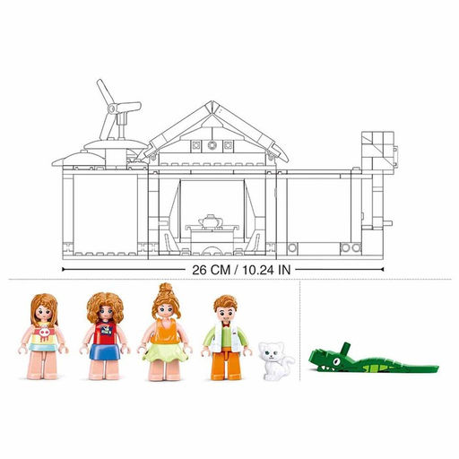 Конструктор Розовая мечта Sluban «Загородная вечеринка», 410 деталей