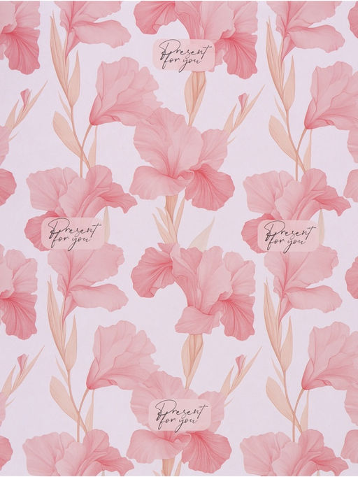 Цена за 10 шт. Бумага упаковочная двухсторонняя «Цветы», 70 х 100 см