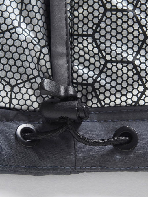 Куртка мужская стёганая с капюшоном с графеновой подкладкой темно-серого цвета 9623_1TC