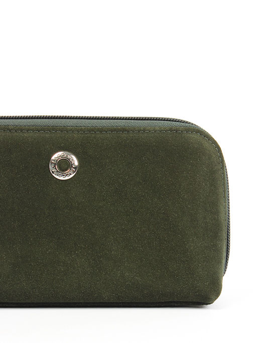 LACCOMA косметичка LA-7001-Z-темно-зеленый натуральная замша  фото 3