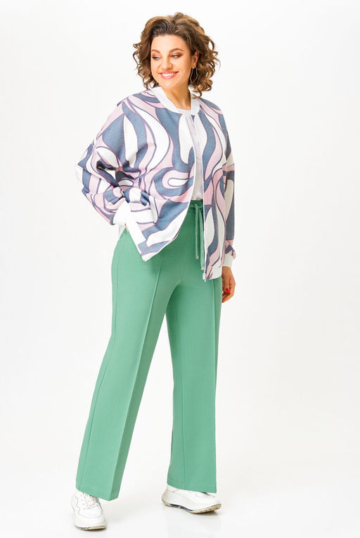 Блуза Swallow 803.2 черный+серебряный узор фото 458